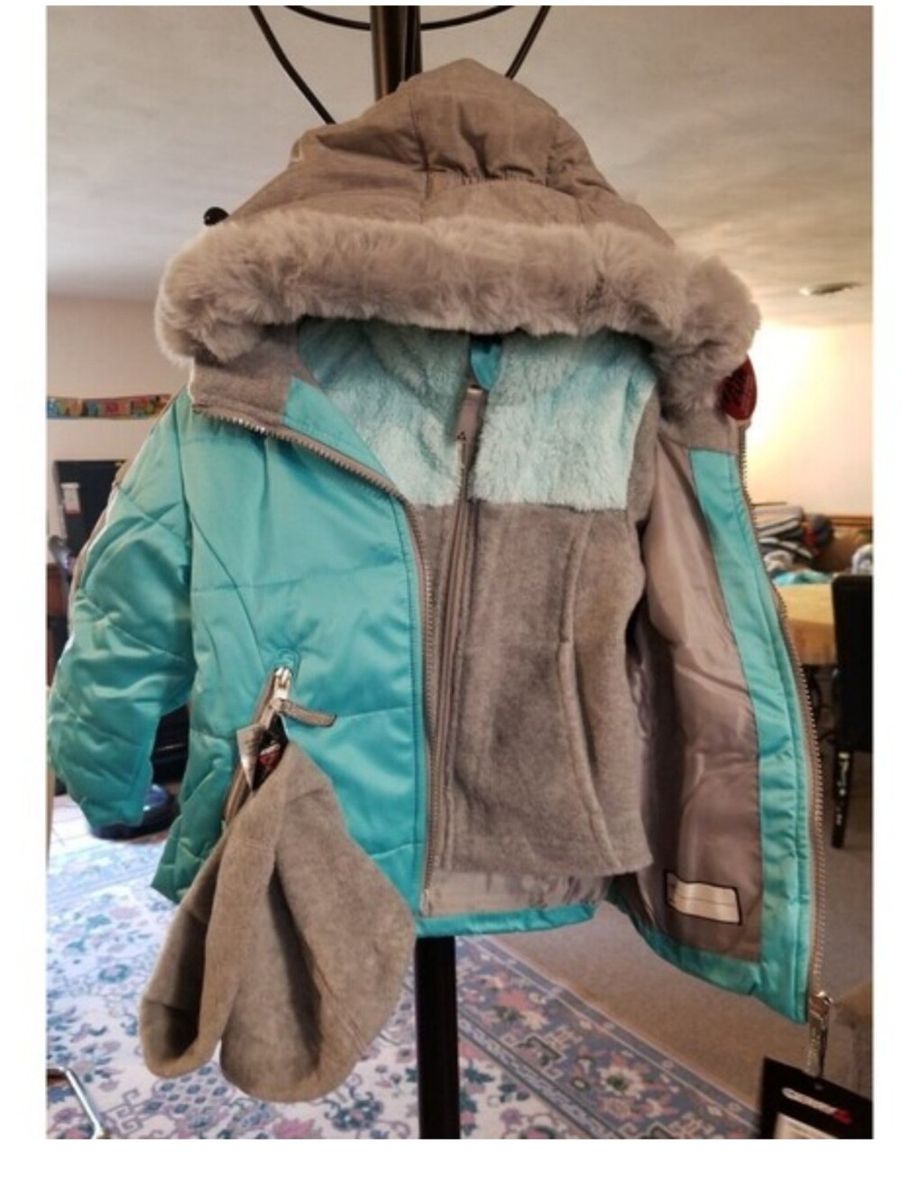 Kids Gerry 3-in-1 Systems Winter Jacket Set teal 4T NWT